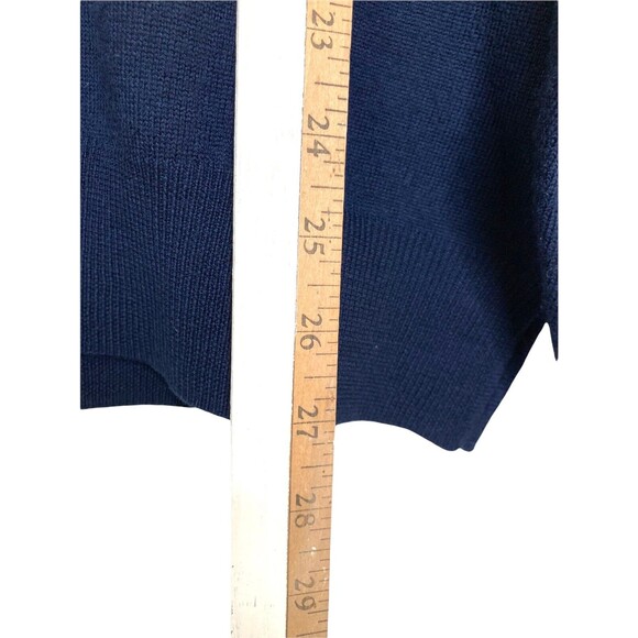 Peter Millar Size XL Merino Wool V-Neck Pullover Sweater Navy Blue - Picture 8 of 11